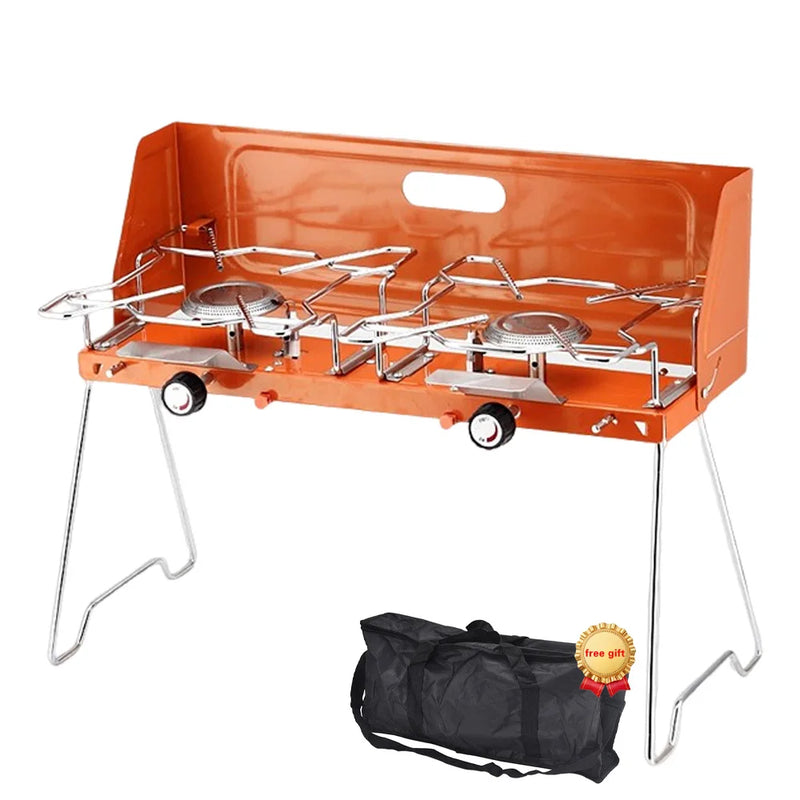 Load image into Gallery viewer, Pandatour Camping Outdoor Table Stove | Folding Barbecue Picnic Twin Burners Furnace
