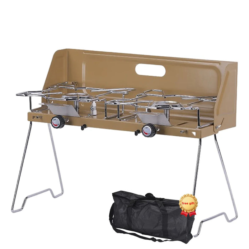 Load image into Gallery viewer, Pandatour Camping Outdoor Table Stove | Folding Barbecue Picnic Twin Burners Furnace
