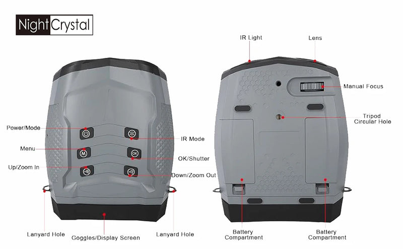 Load image into Gallery viewer, Infrared Digital Night Vision Binoculars, Goggles with Built in Camera, 4K Video Recorder for Hunting, Wildlife Observation
