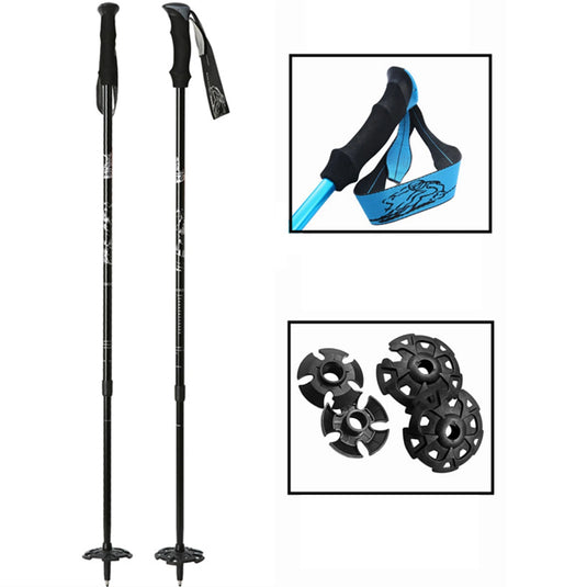 Skiing Pole Adjustable Trekking Poles | Snowboarding Walking Sticks for Mountains