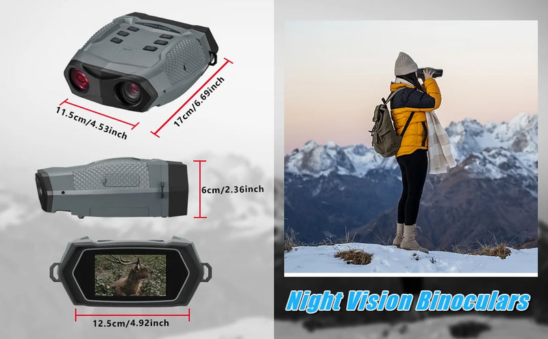 Load image into Gallery viewer, Infrared Digital Night Vision Binoculars, Goggles with Built in Camera, 4K Video Recorder for Hunting, Wildlife Observation
