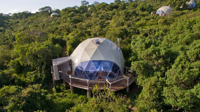 Load image into Gallery viewer, Geodesic Dome Manor greenhouse Tent Leisure Resort Vacation Outdoor Glamping Round Tent Transparent Starry Sky Luxury Hotel Dome
