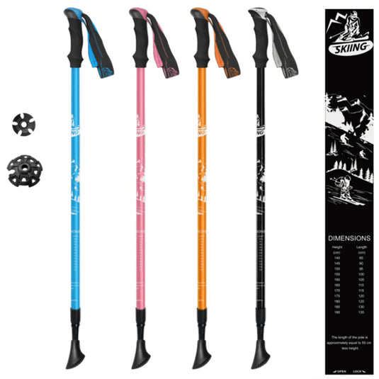 Skiing Pole Adjustable Trekking Poles | Snowboarding Walking Sticks for Mountains