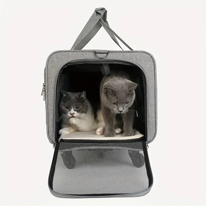 Load image into Gallery viewer, Foldable Travel Carrier with Detachable Wheels for Large Cats &amp; Dogs
