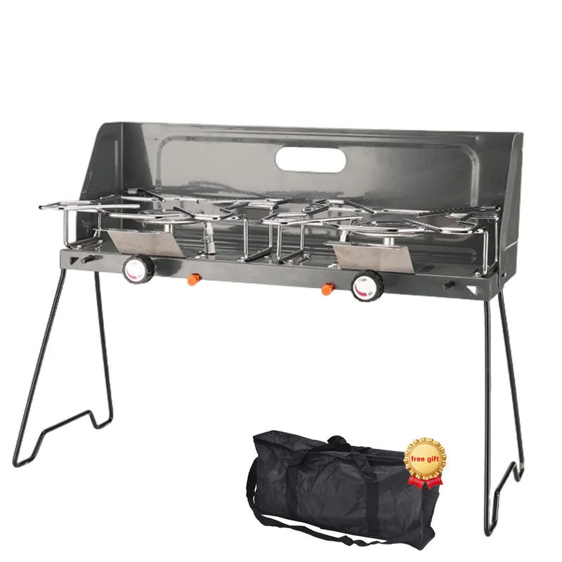 Load image into Gallery viewer, Pandatour Camping Outdoor Table Stove | Folding Barbecue Picnic Twin Burners Furnace
