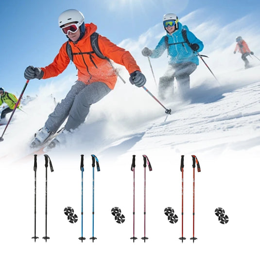 Skiing Pole Adjustable Trekking Poles | Snowboarding Walking Sticks for Mountains