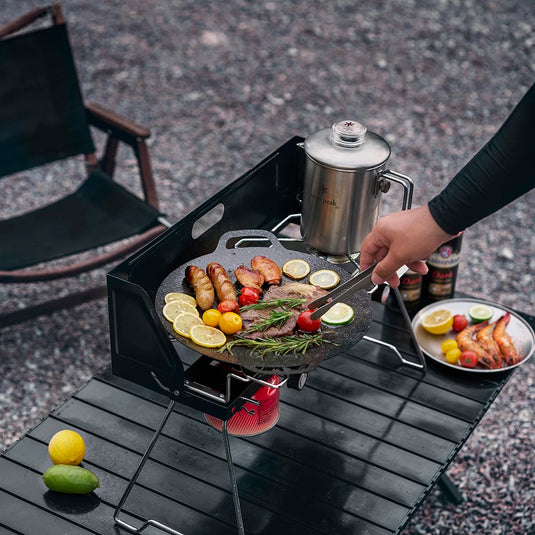 Pandatour Camping Outdoor Table Stove | Folding Barbecue Picnic Twin Burners Furnace