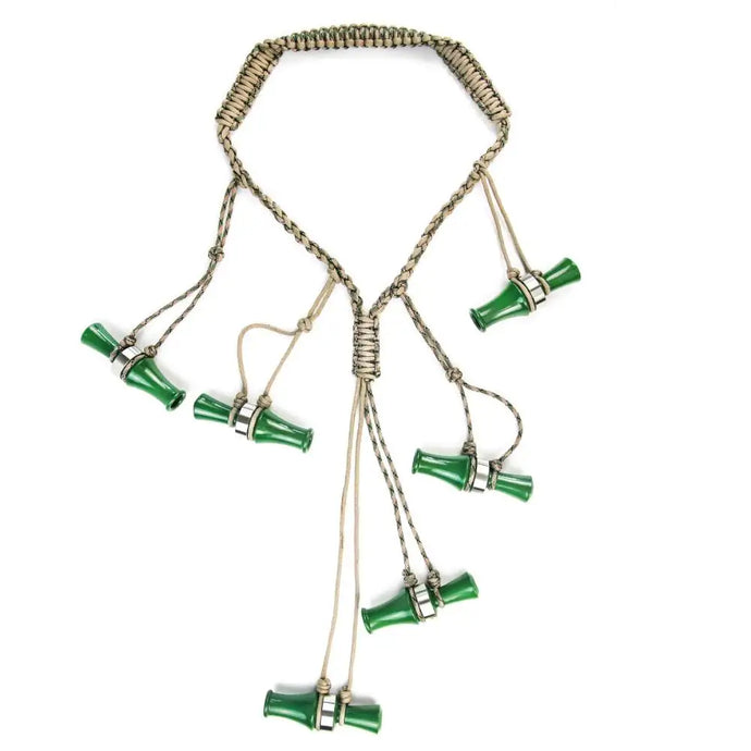 GUGULUZA Hunting Duck Call Lanyard Cord Outdoor Hunter Game Adjustable 12-ring Braided Lanyard Decoy Whistle Rope