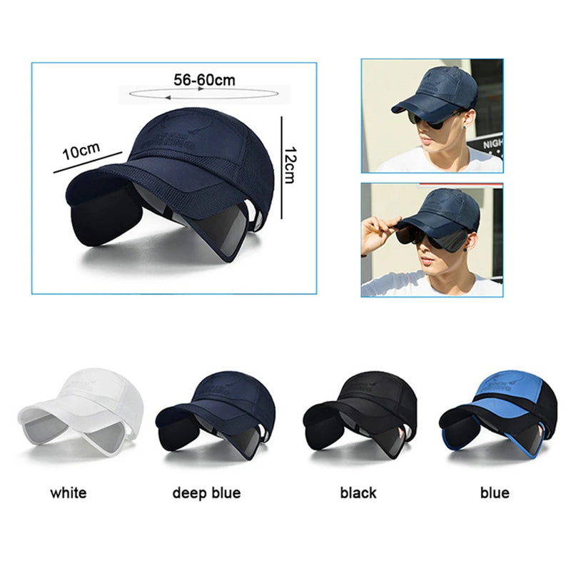 Load image into Gallery viewer, Summer Shade Hat Fishing Cap Hunting Quick Drying Cap Man Outdoors Protection Breathable Mesh weaving Polyester Fiber Hat M3
