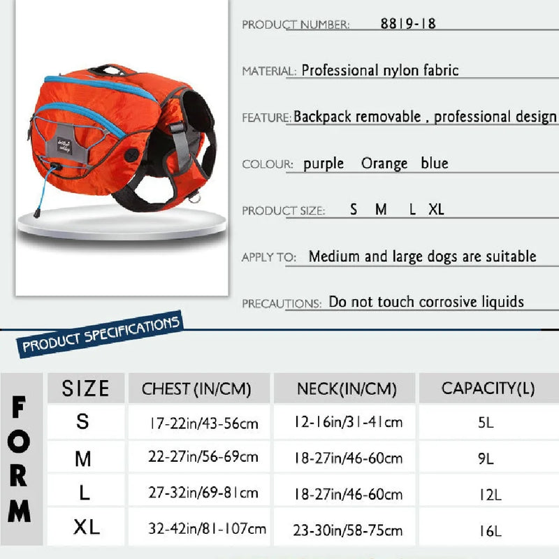Load image into Gallery viewer, Dog Saddle Backpack Harness
