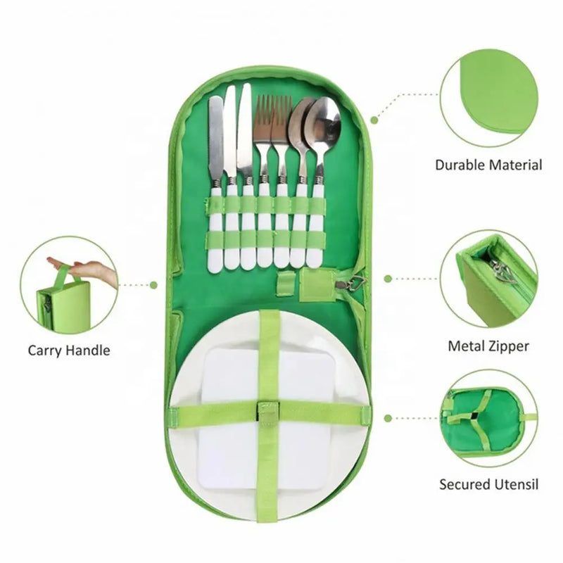 Load image into Gallery viewer, 1Pc/1 Set Camp Tableware Set  Ultralight  Camp Utensil Set Camp Bag Utensil Fork Set
