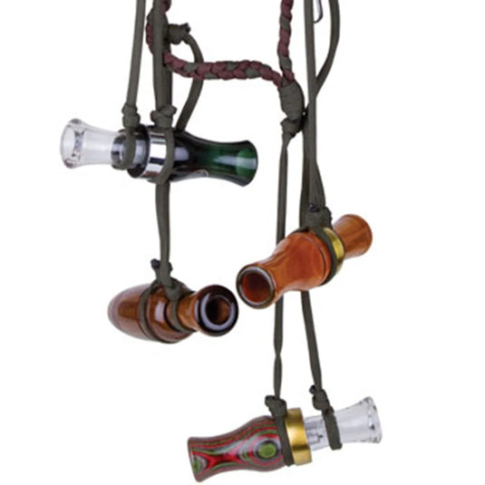 GUGULUZA Hunting Duck Call Lanyard Cord Outdoor Hunter Game Adjustable 12-ring Braided Lanyard Decoy Whistle Rope