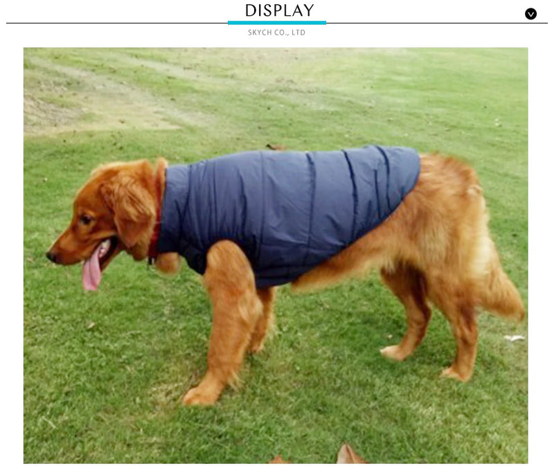 Load image into Gallery viewer, Dog Winter Clothes for Big Dogs Warm Vest Jacket Coat Thicken Cotton Cloth With Small Medium Large Labrador Outdoor Pet Costumes
