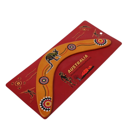 Kangaroo Throwback V-Shaped Boomerang – Classic Wooden Boomerang with Auto-Return Flight