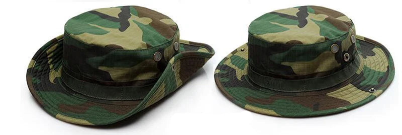 Load image into Gallery viewer, Camouflage Tactical Cap Boonie Hat Caps Camo Men Outdoor Sports Sun Bucket Cap Fishing Hiking Hunting Hats Gear
