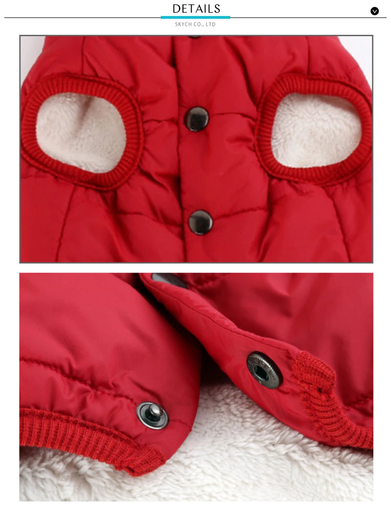 Load image into Gallery viewer, Dog Winter Clothes for Big Dogs Warm Vest Jacket Coat Thicken Cotton Cloth With Small Medium Large Labrador Outdoor Pet Costumes
