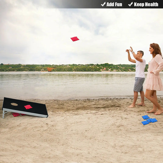 Foldable Bean Bag Toss Cornhole Game Set – Portable Regulation-Size Boards with Carrying Bag