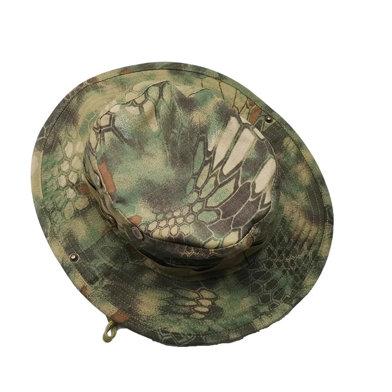 Load image into Gallery viewer, Camouflage Tactical Cap Boonie Hat Caps Camo Men Outdoor Sports Sun Bucket Cap Fishing Hiking Hunting Hats Gear
