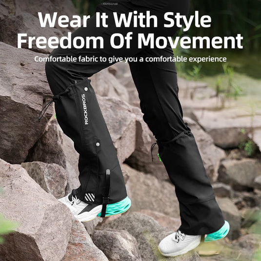 ROCKBROS Outdoor Waterproof Legging Gaiters | Hiking Skiing Trekking Desert Leg Cover