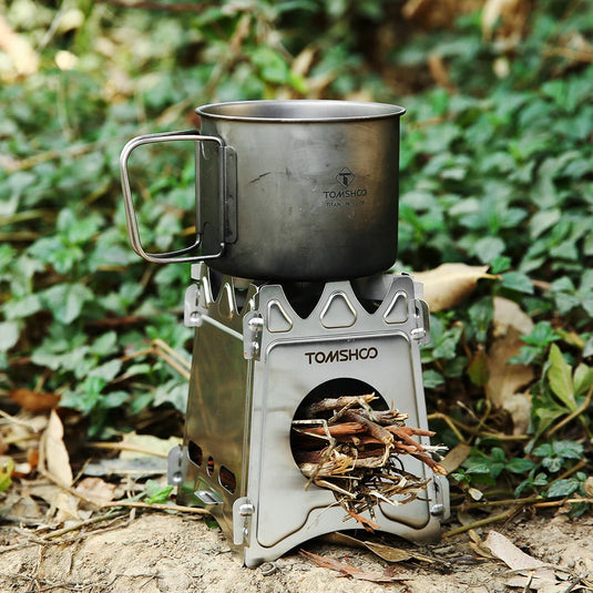 Titanium Folding Wood Stove for Camping | Lightweight Portable Backpacking Stove