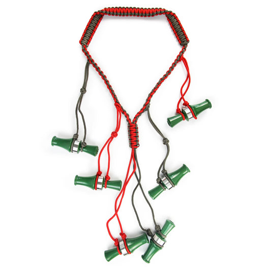 GUGULUZA Hunting Duck Call Lanyard Cord Outdoor Hunter Game Adjustable 12-ring Braided Lanyard Decoy Whistle Rope