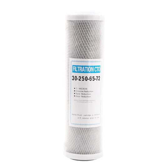 YenvQee 10inch Universal Carbon Cartridge CTO Water Filter Replacement Remove The Cholorine Water Purifier Accessories