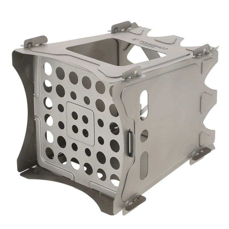 Load image into Gallery viewer, Titanium Folding Wood Stove for Camping | Lightweight Portable Backpacking Stove

