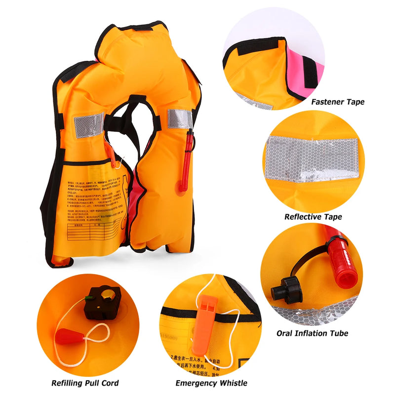 Load image into Gallery viewer, Adult Professional Life Jacket Swiming Fishing Life Vest Manual Inflatable Swimwear Water Sports Swimming Survival Jacket
