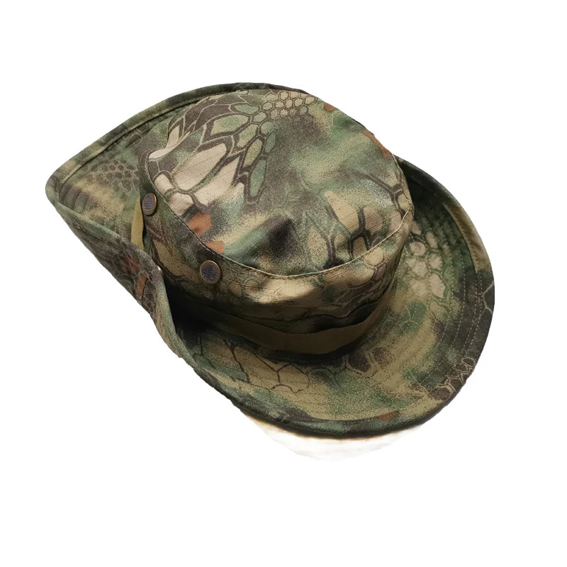 Load image into Gallery viewer, Camouflage Tactical Cap Boonie Hat Caps Camo Men Outdoor Sports Sun Bucket Cap Fishing Hiking Hunting Hats Gear
