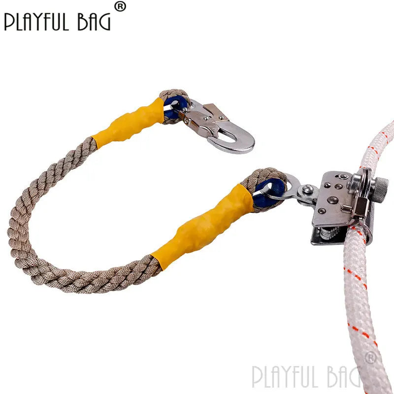 Load image into Gallery viewer, Outdoor construction Self locking device of safety rope Fall arrestor Nylon rope fall preventer Safety part ZL117 cliff-climb
