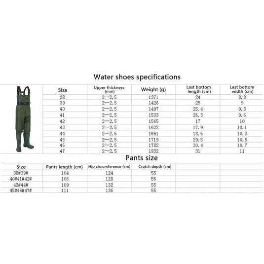 Fishing Jumpsuit Waders Hunting Suit Nylon Half-length Wading Pants Waterproof Hunting Wader Fishing Overalls With Boots