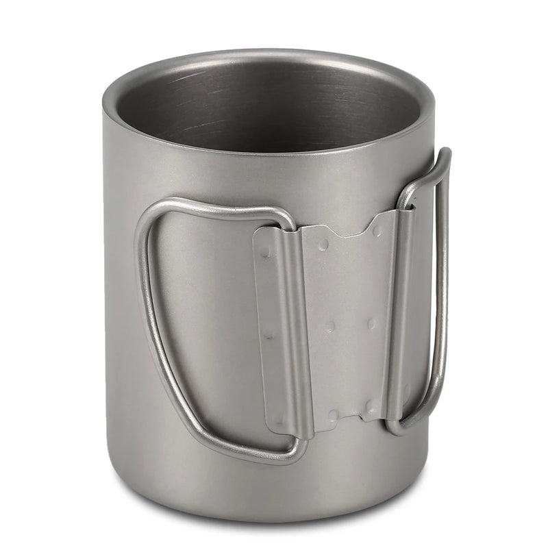Load image into Gallery viewer, Double Wall Titanium Camp Cup | 220ml–600ml Insulated Coffee Tea Mug | Outdoor Hiking Backpacking
