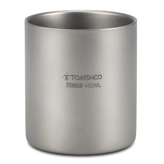 Double Wall Titanium Camp Cup | 220ml–600ml Insulated Coffee Tea Mug | Outdoor Hiking Backpacking