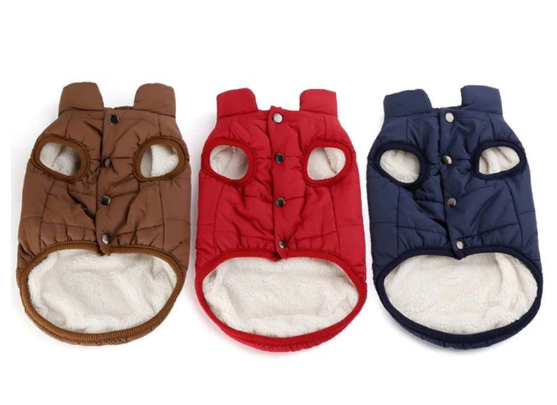 Load image into Gallery viewer, Dog Winter Clothes for Big Dogs Warm Vest Jacket Coat Thicken Cotton Cloth With Small Medium Large Labrador Outdoor Pet Costumes
