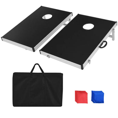 Foldable Bean Bag Toss Cornhole Game Set – Portable Regulation-Size Boards with Carrying Bag