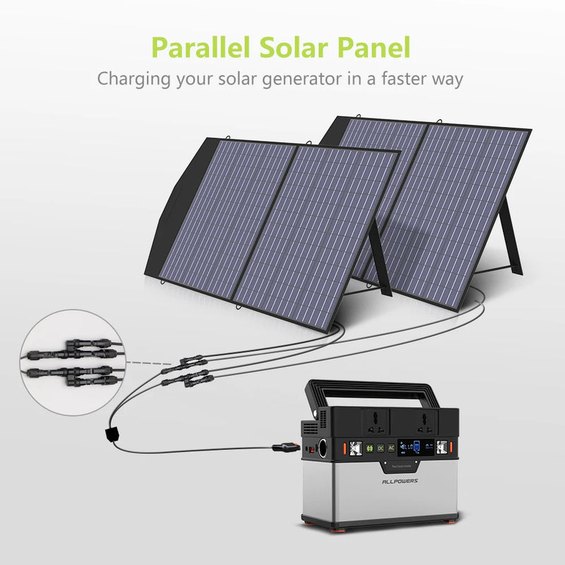 Load image into Gallery viewer, ALLPOWERS 100W/200W Foldable Solar Panel | Portable Solar Battery Charger | Power Station Compatible
