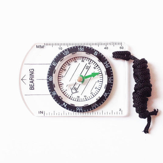 Multifunctional Outdoor Equipment Portable Compass Map Scale Ruler for Hiking Camping