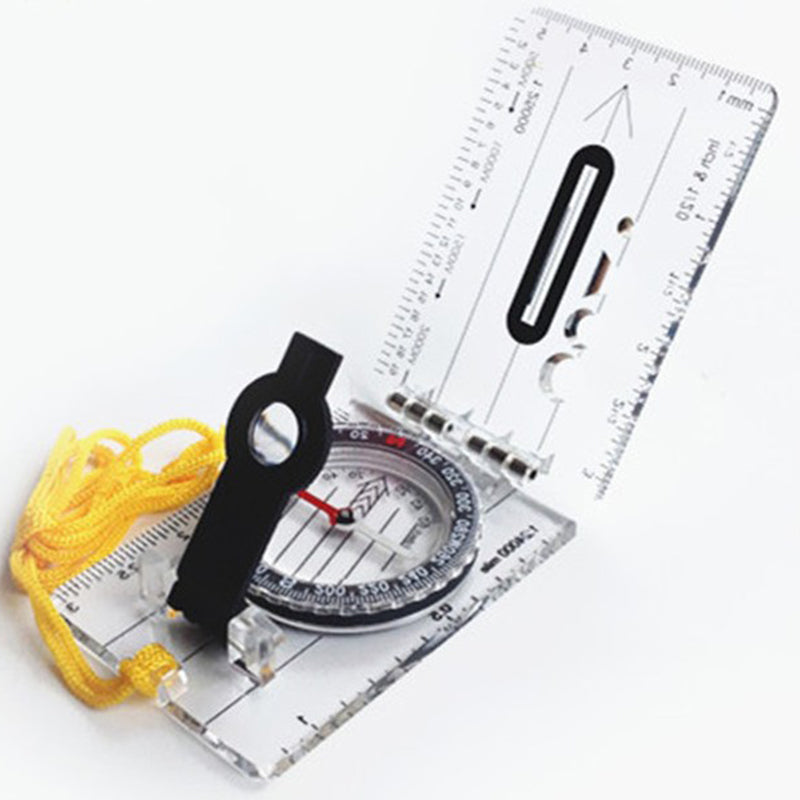 Load image into Gallery viewer, Multifunctional Outdoor Equipment Portable Compass Map Scale Ruler for Hiking Camping
