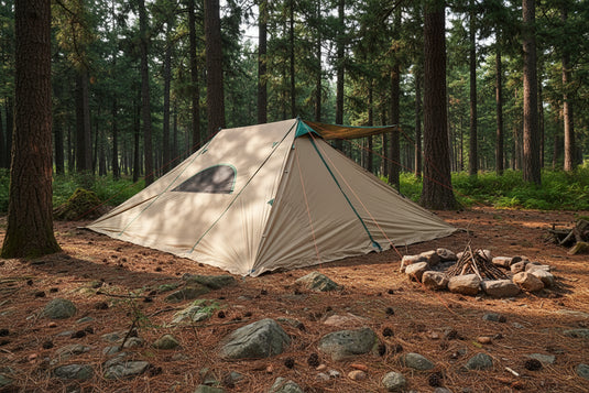 Double-Peak All-Weather Base Camp Shelter | A-Frame Tent with Cloud Cover Canopy