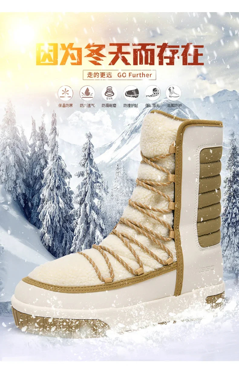 Load image into Gallery viewer, XIANG GUAN Outdoor Cold Resistant Hiking shoesTrainers Winter Women Snow Boots waterproof Mountain shoes Camping Casual sneakers
