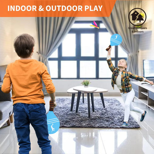 All-Ages Wooden Badminton Set for Outdoor Fun & Family Bonding