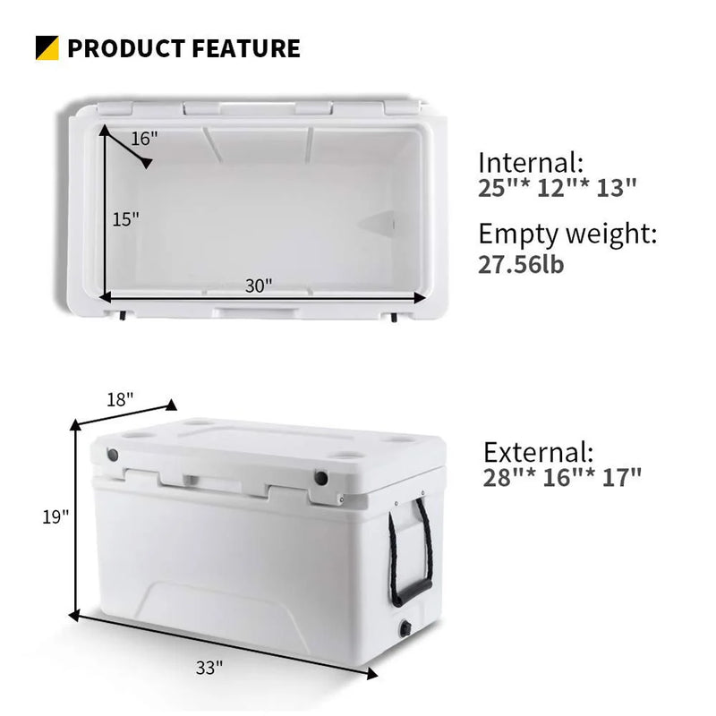 Load image into Gallery viewer, 60L High Quality rotomolded Plastic camping Cooler Box Cute Cooler Box Price Gear Box Cooler
