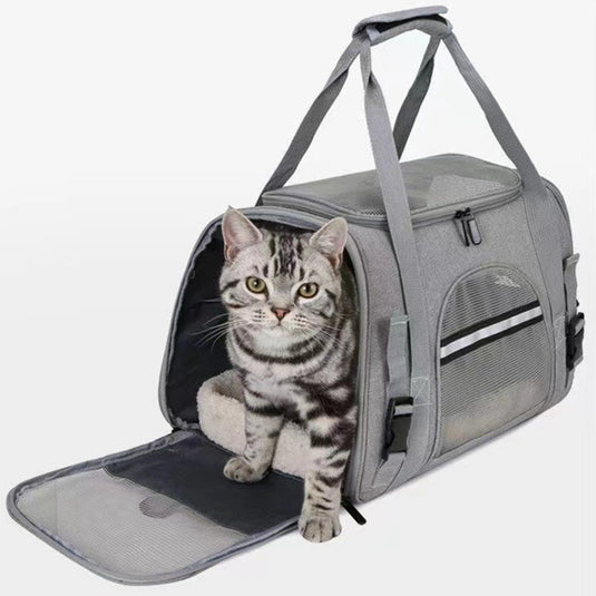 Adjustable Convenient Spacious Soft-Sided Pet Carrier Backpack - Comfortable for Small Dogs and Cats on Long Journeys - Effortle