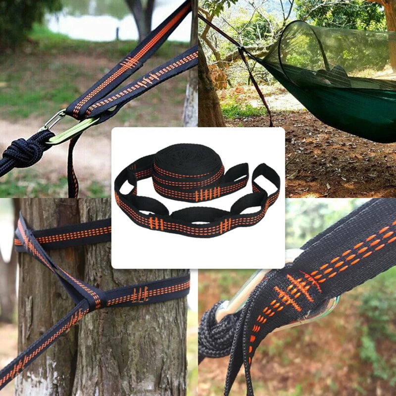 Load image into Gallery viewer, 2Pcs Heavy-Duty Hammock Straps – 600lbs Breaking Strength, Adjustable Tree-Friendly Polyester Belts
