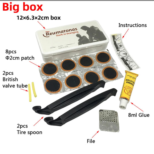 Brand New Bike Bicycle Flat Tire Repair Kit Tool Set Kit Patch Rubber Portable Fetal Best Quality Cycling Free Shipping