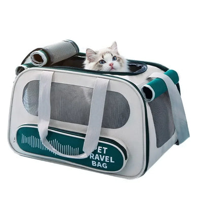 Foldable Pet Backpack Carrier Breathable Travel Bag for Cats & Small Dogs