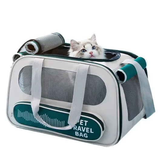 Foldable Pet Backpack Carrier Breathable Travel Bag for Cats & Small Dogs