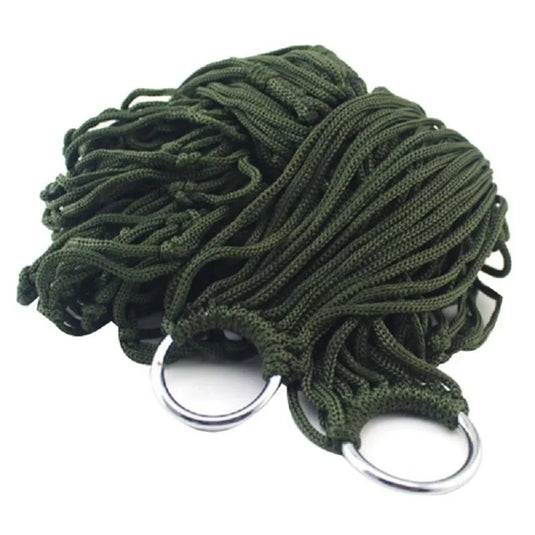 2025 Portable Outdoor Sport Hammock – Lightweight Nylon Mesh Hanging Bed for Camping, Garden, Beach, or Travel