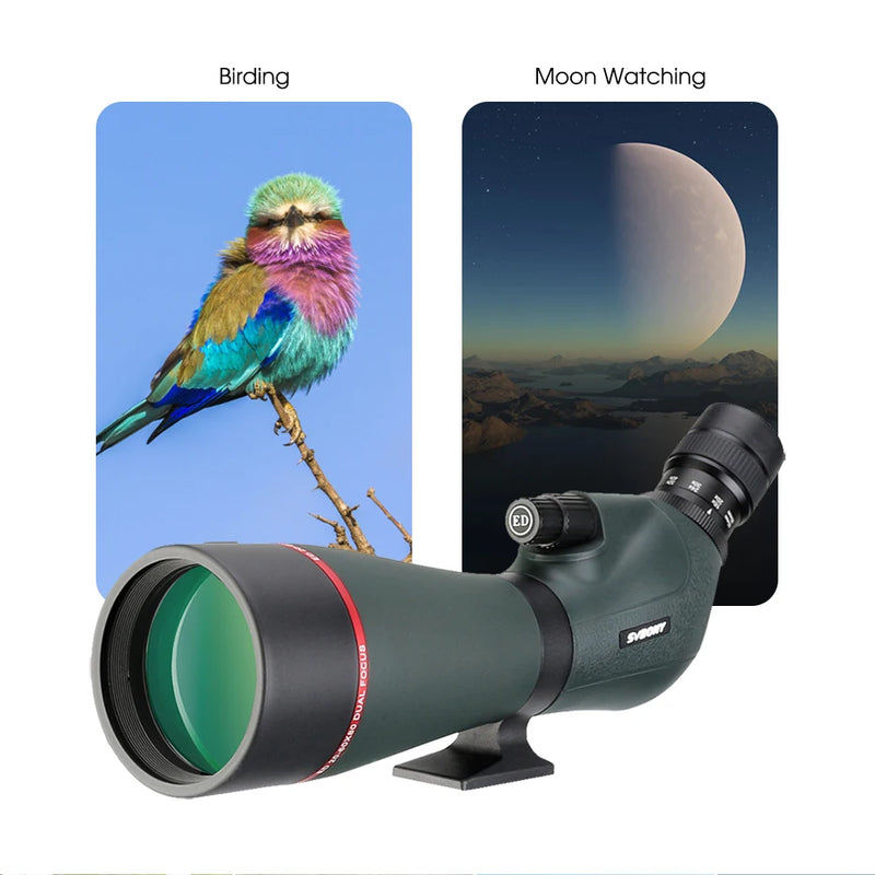 Load image into Gallery viewer, SVBONY  SV406/SV406P ED Spotting Scope 20-60x80/25-75X100/16-48X65 Dual Focus IPX7 Waterproof for BirdWatching Archery
