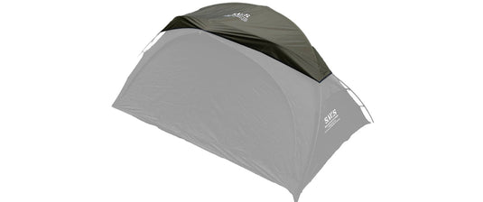 SWS tent roof cover with dimensions and specifications on a white background